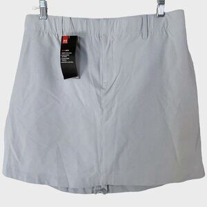 Under Armour Woven Golf Skirt Gray/White Women's Medium Athletic Activewear New